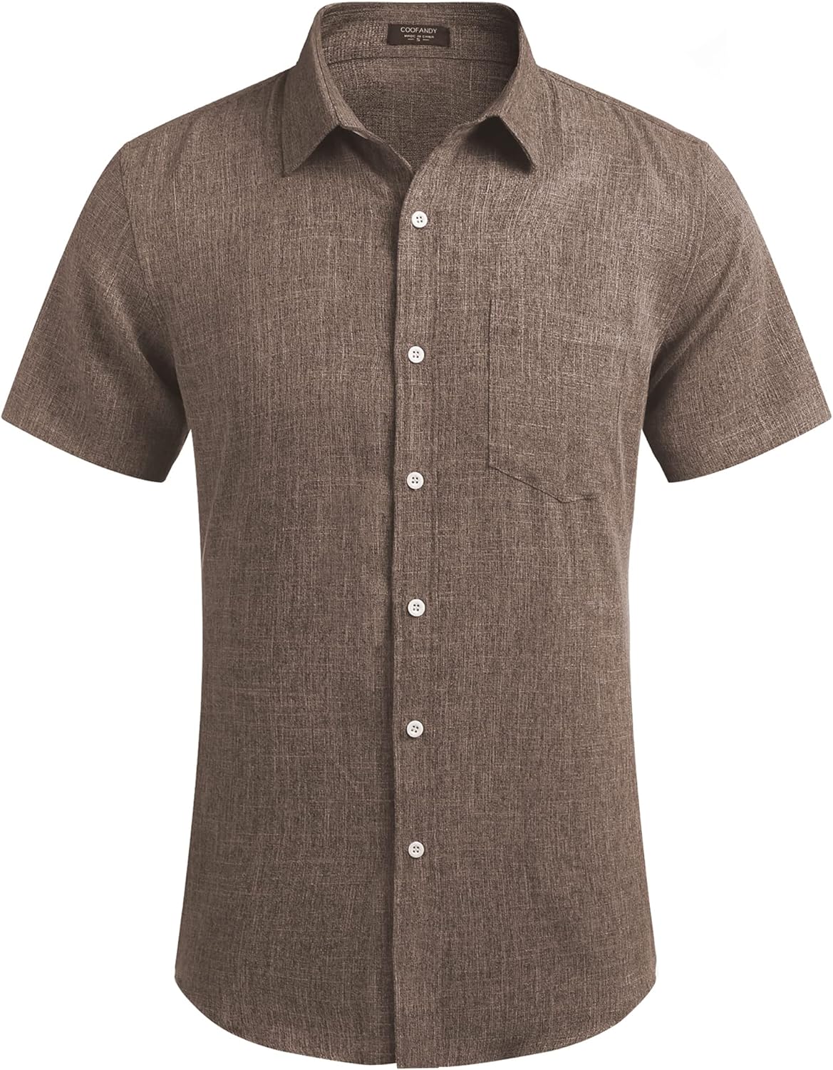 COOFANDY Men's Linen Shirts Casual Button Down Short Sleeve Summer Beach Shirt Hawaiian Vacation Shirts - Xpressa