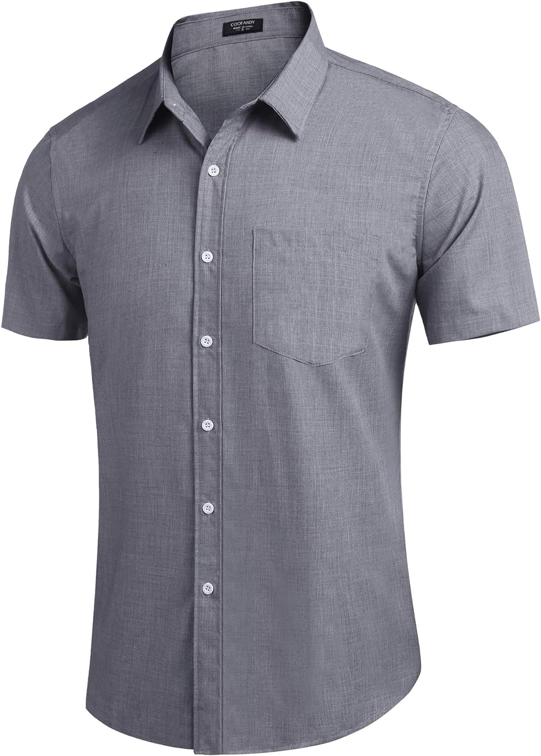 COOFANDY Men's Linen Shirts Casual Button Down Short Sleeve Summer Beach Shirt Hawaiian Vacation Shirts - Xpressa