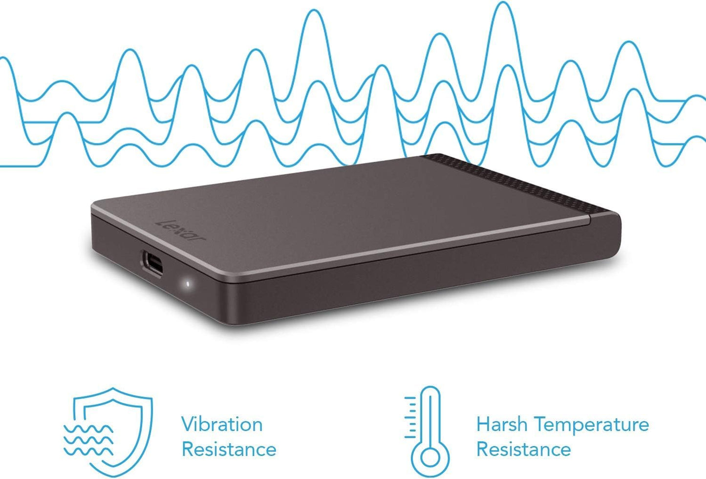 Lexar 2TB SL500 Portable SSD, Up to 2000 MB/s Read, Compatible w/Type - C Laptops, iPhone 15, Smartphones, Tablets, PS5, Xbox, USB 3.2 Gen 2x2, Slim and Lightweight, External SSD (LSL500X002T - RNBNU) - Xpressa