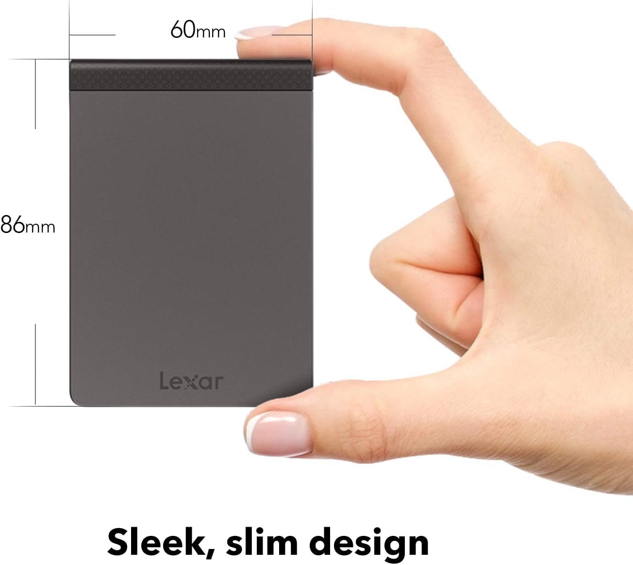 Lexar 2TB SL500 Portable SSD, Up to 2000 MB/s Read, Compatible w/Type - C Laptops, iPhone 15, Smartphones, Tablets, PS5, Xbox, USB 3.2 Gen 2x2, Slim and Lightweight, External SSD (LSL500X002T - RNBNU) - Xpressa