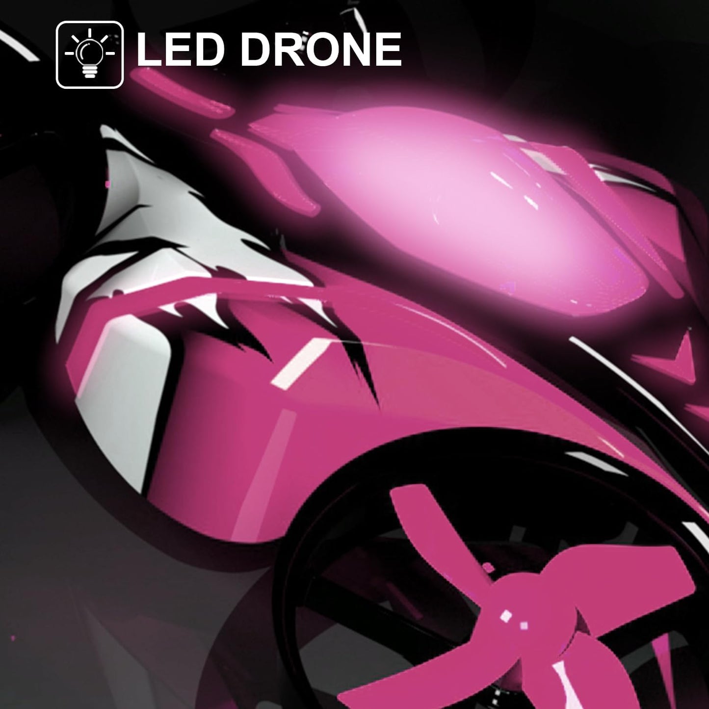 2 In 1 Mini Drones for Kids Remote Control Drone with Land Mode or Fly Mode, LED Lights,Auto Hovering, 3D Flip,Headless Mode and 2 Batteries,Toys Gifts for Boys Girls (Harbor Pink) - Xpressa
