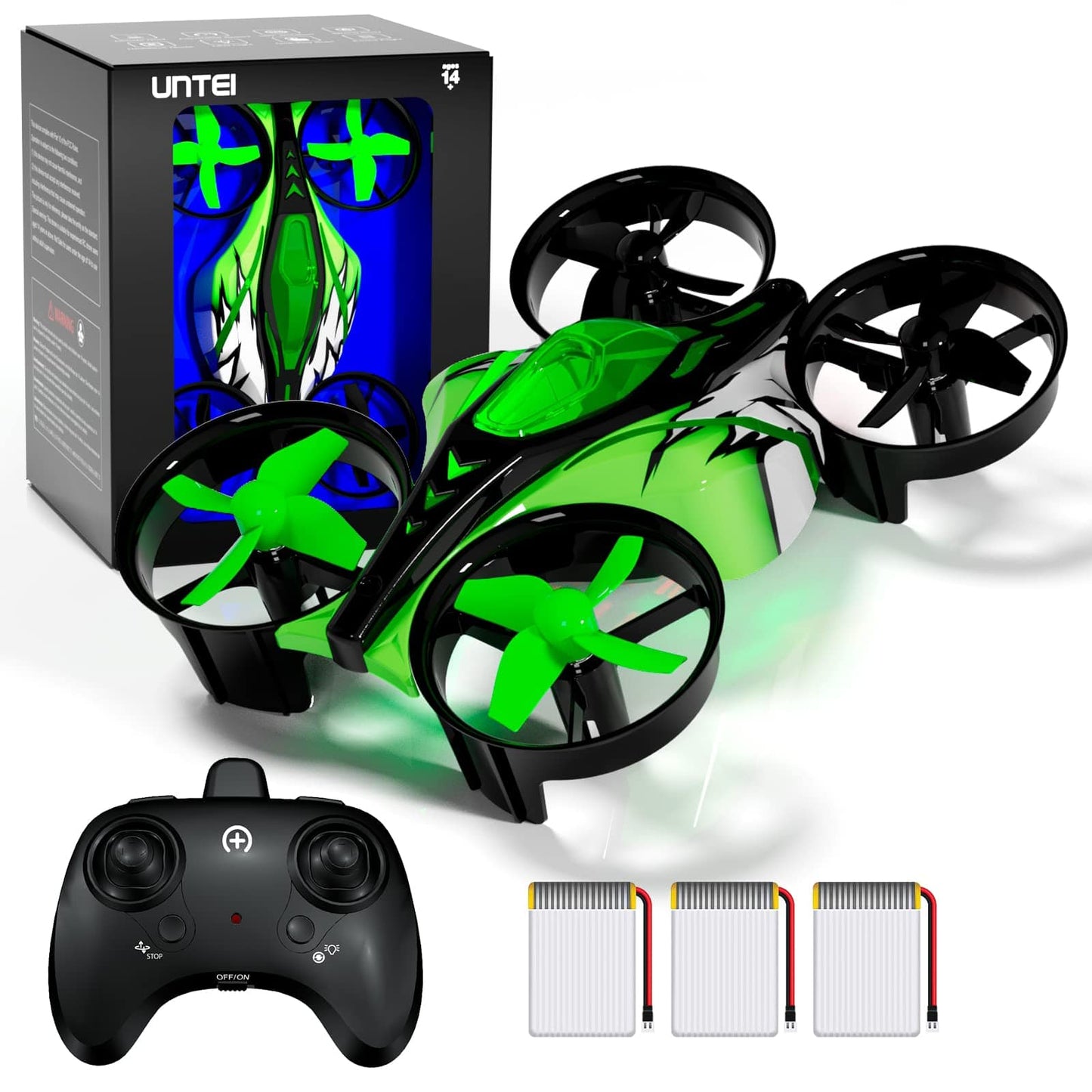 2 In 1 Mini Drones for Kids Remote Control Drone with Land Mode or Fly Mode, LED Lights,Auto Hovering, 3D Flip,Headless Mode and 2 Batteries,Toys Gifts for Boys Girls (Harbor Pink) - Xpressa