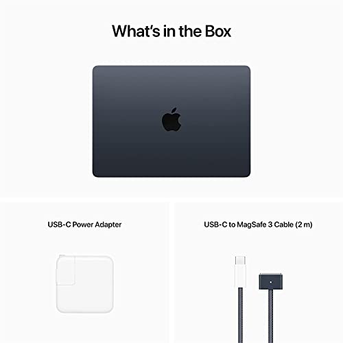 2022 Apple MacBook Air Laptop with Apple M2 chip (13.6 - inch, 8GB RAM, 256GB SSD Storage) Midnight (Renewed) - Xpressa