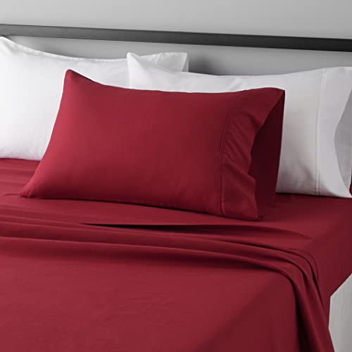 Amazon Basics Lightweight Super Soft, Breathable Easy Care Microfiber 3 Piece Bed Sheet Set with 14-Inch Deep Pockets, Twin, Dark Gray, Solid
