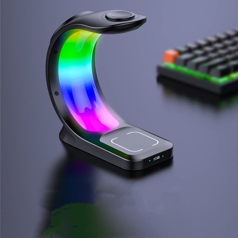 4 In 1 Magnetic Wireless Charger Fast Charging For Smart Phone Atmosphere Light Charging Station For Airpods Pro I - phone Watch - Xpressa