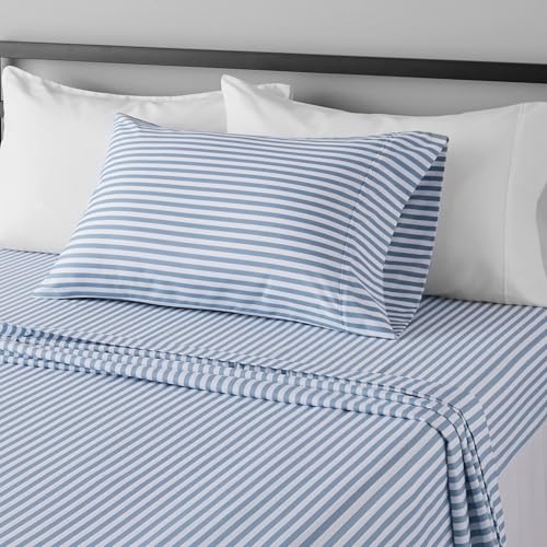 Amazon Basics Lightweight Super Soft, Breathable Easy Care Microfiber 3 Piece Bed Sheet Set with 14-Inch Deep Pockets, Twin, Dark Gray, Solid