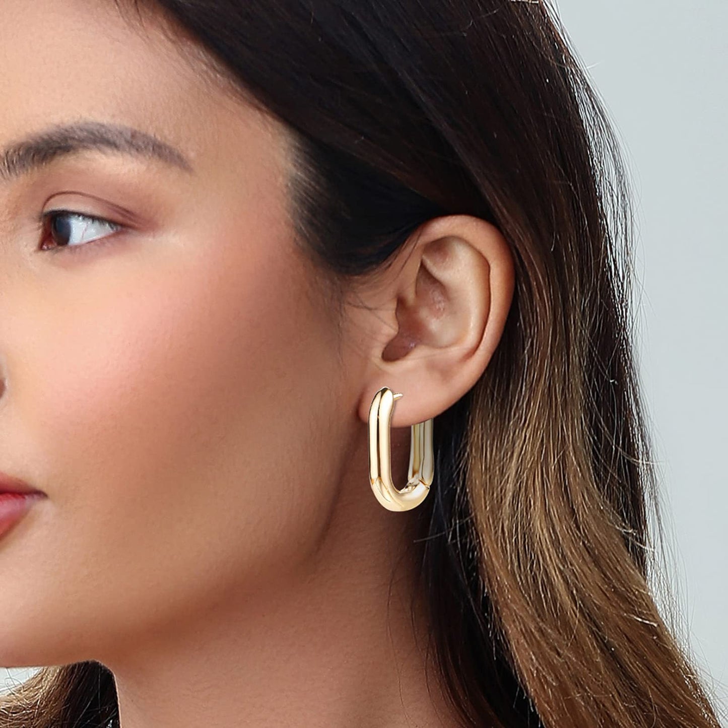6 Pairs 14K Gold Hoop Earrings for Women Lightweight Chunky Hoop Earrings Multipack Hypoallergenic, Thick Open Twisted Huggie Hoops Earring Set Jewelry for Gifts. - Xpressa