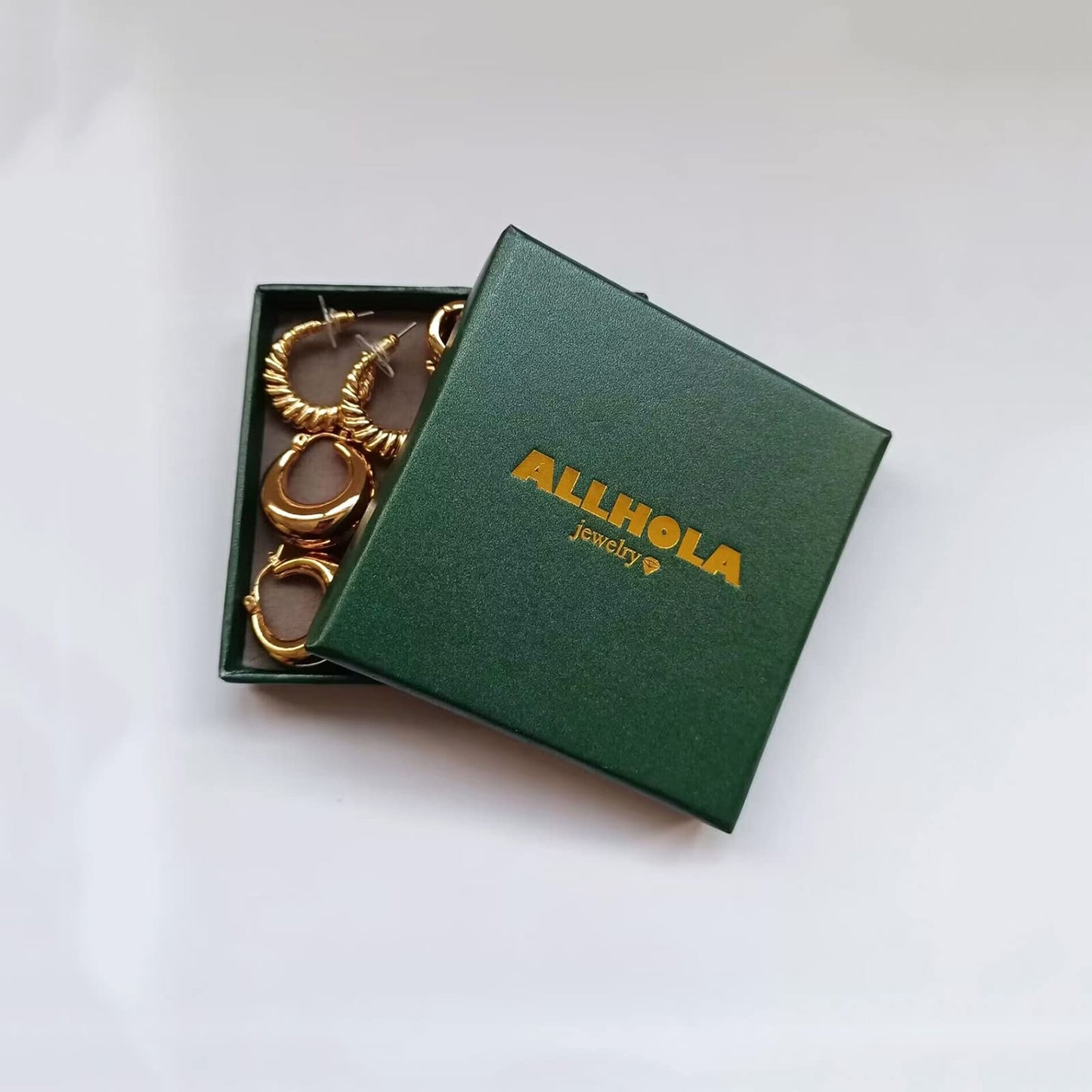 6 Pairs 14K Gold Hoop Earrings for Women Lightweight Chunky Hoop Earrings Multipack Hypoallergenic, Thick Open Twisted Huggie Hoops Earring Set Jewelry for Gifts. - Xpressa