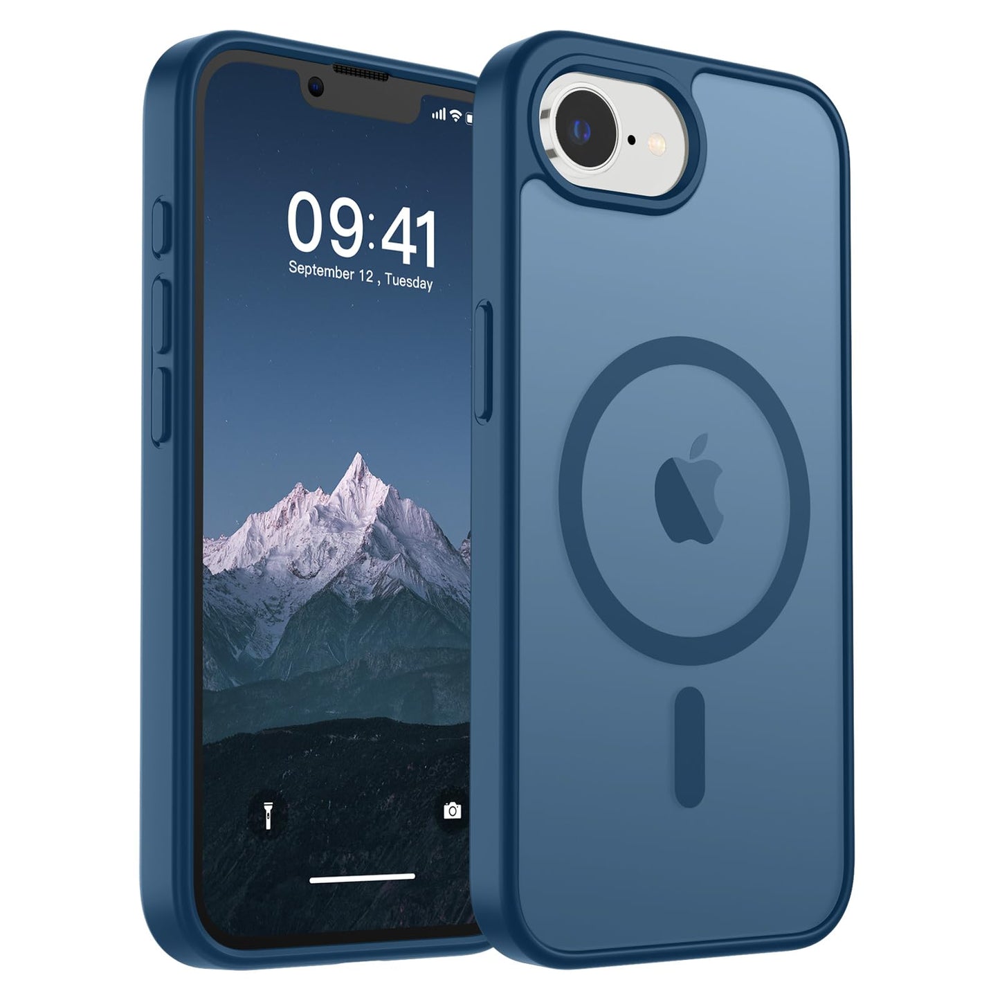 SUPFINE Magnetic for iPhone 16e Case 2025 (Compatible with MagSafe)(Military Grade Drop Protection) Slim Translucent Matte Shockproof with Anti-Fingerprint Phone Case,Black