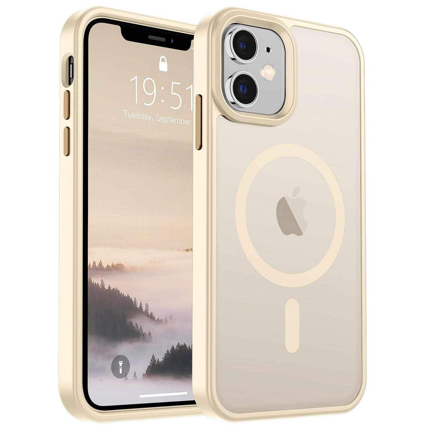 SUPFINE Magnetic for iPhone 16e Case 2025 (Compatible with MagSafe)(Military Grade Drop Protection) Slim Translucent Matte Shockproof with Anti-Fingerprint Phone Case,Black
