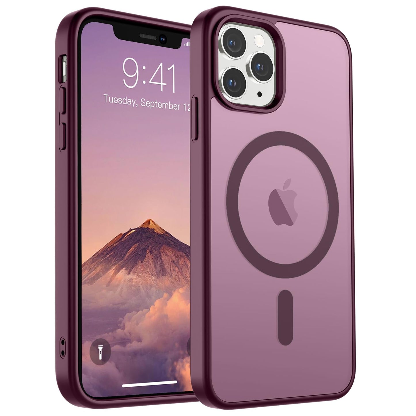 SUPFINE Magnetic for iPhone 16e Case 2025 (Compatible with MagSafe)(Military Grade Drop Protection) Slim Translucent Matte Shockproof with Anti-Fingerprint Phone Case,Black
