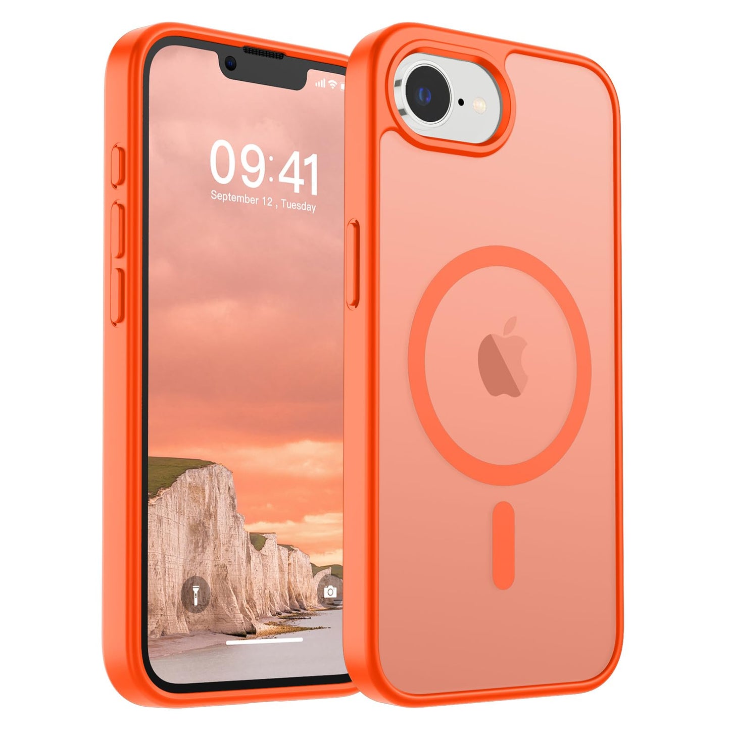 SUPFINE Magnetic for iPhone 16e Case 2025 (Compatible with MagSafe)(Military Grade Drop Protection) Slim Translucent Matte Shockproof with Anti-Fingerprint Phone Case,Black