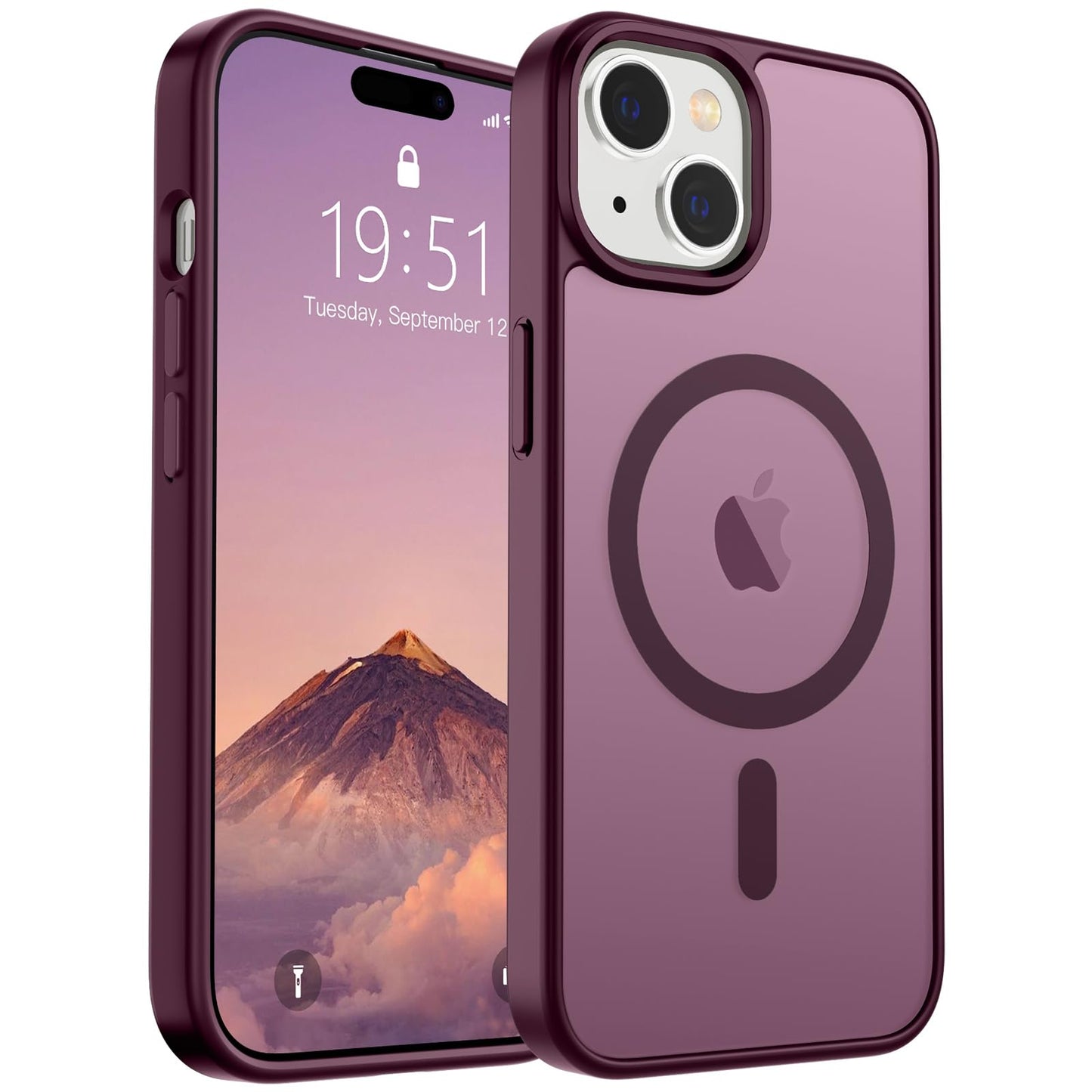 SUPFINE Magnetic for iPhone 16e Case 2025 (Compatible with MagSafe)(Military Grade Drop Protection) Slim Translucent Matte Shockproof with Anti-Fingerprint Phone Case,Black