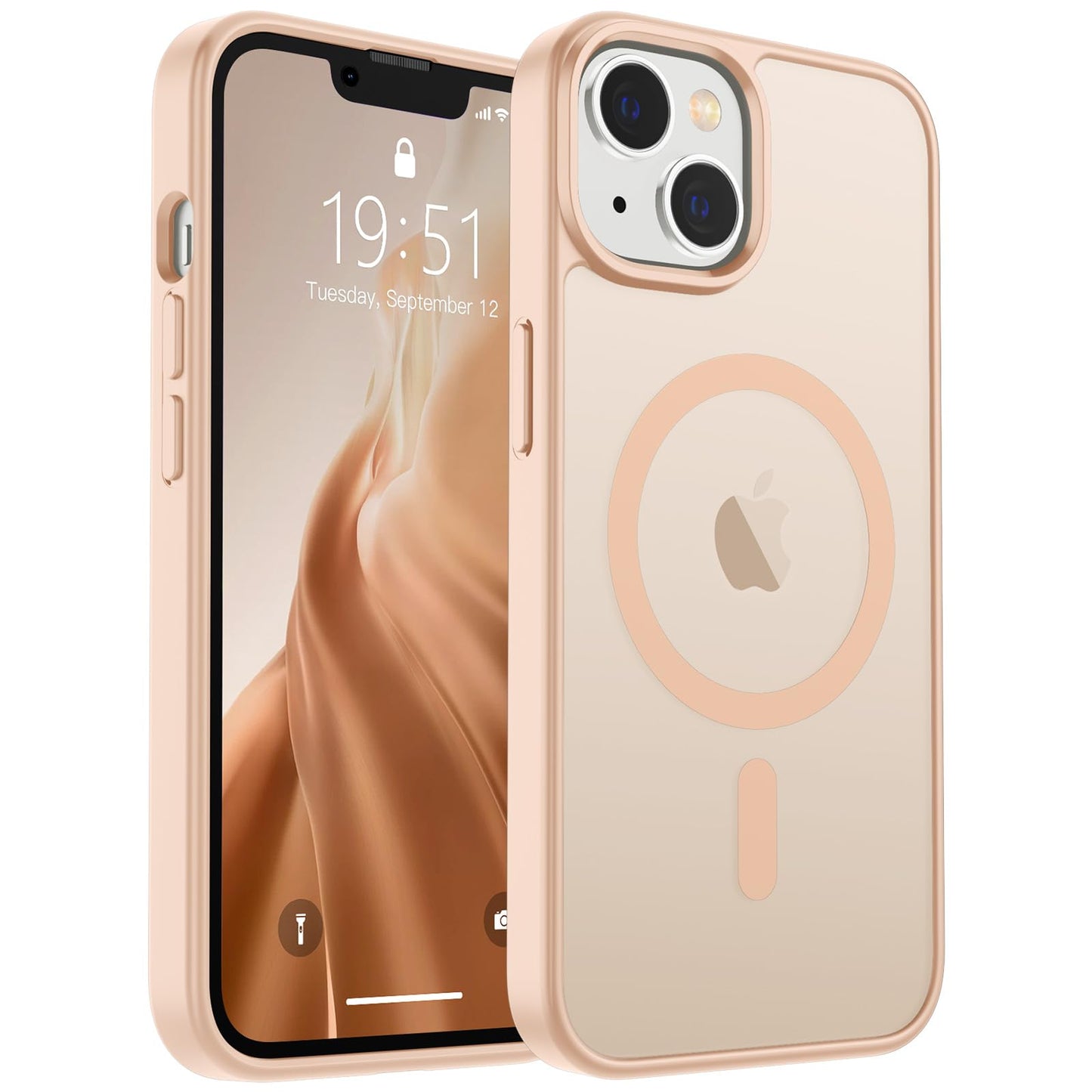 SUPFINE Magnetic for iPhone 16e Case 2025 (Compatible with MagSafe)(Military Grade Drop Protection) Slim Translucent Matte Shockproof with Anti-Fingerprint Phone Case,Black