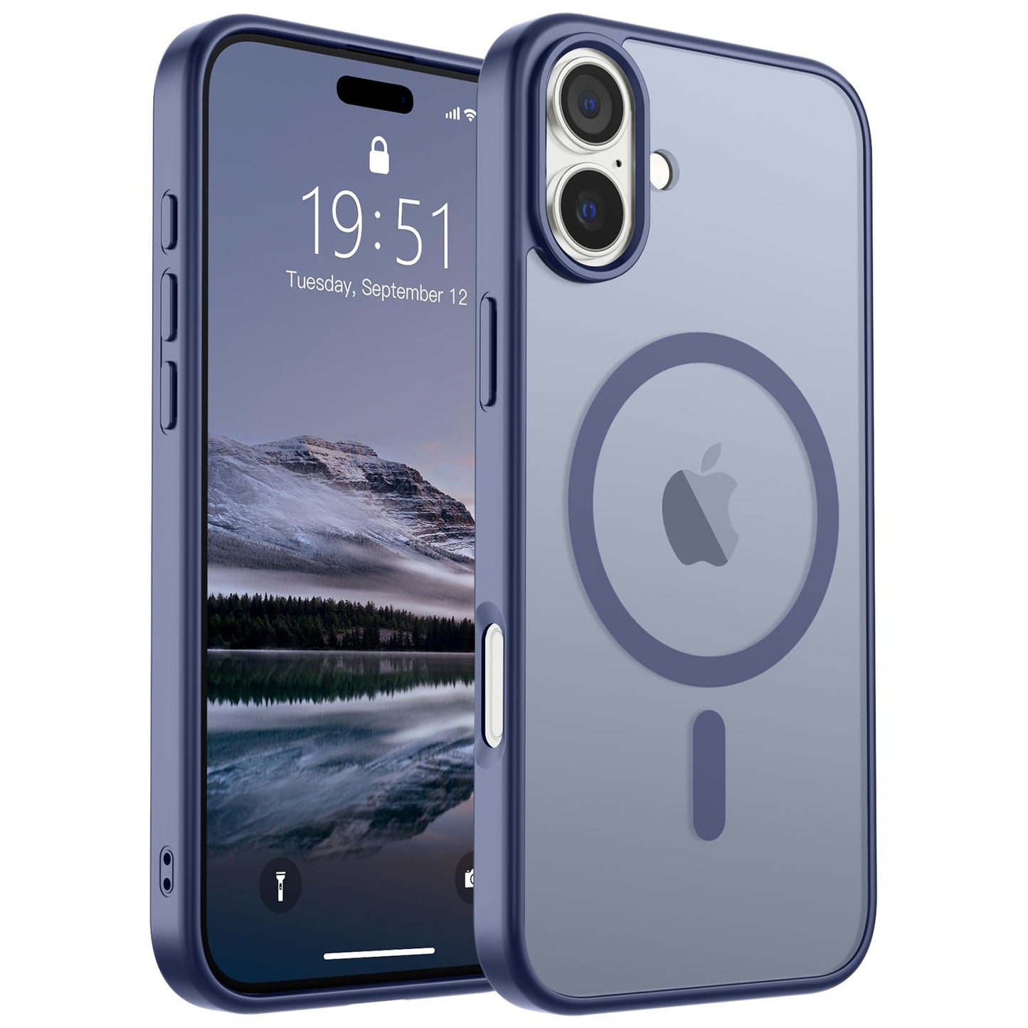 SUPFINE Magnetic for iPhone 16e Case 2025 (Compatible with MagSafe)(Military Grade Drop Protection) Slim Translucent Matte Shockproof with Anti-Fingerprint Phone Case,Black