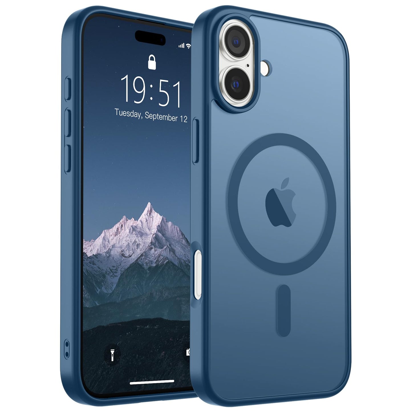 SUPFINE Magnetic for iPhone 16e Case 2025 (Compatible with MagSafe)(Military Grade Drop Protection) Slim Translucent Matte Shockproof with Anti-Fingerprint Phone Case,Black