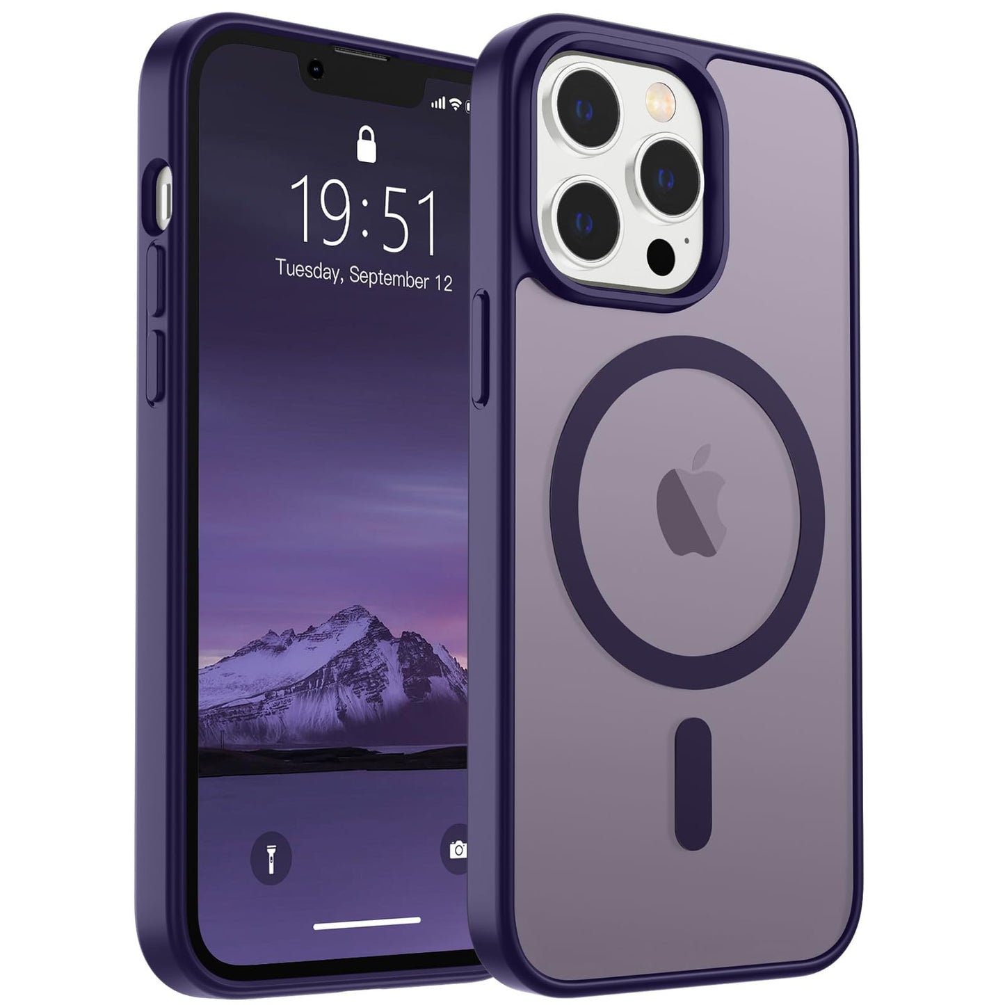 SUPFINE Magnetic for iPhone 16e Case 2025 (Compatible with MagSafe)(Military Grade Drop Protection) Slim Translucent Matte Shockproof with Anti-Fingerprint Phone Case,Black