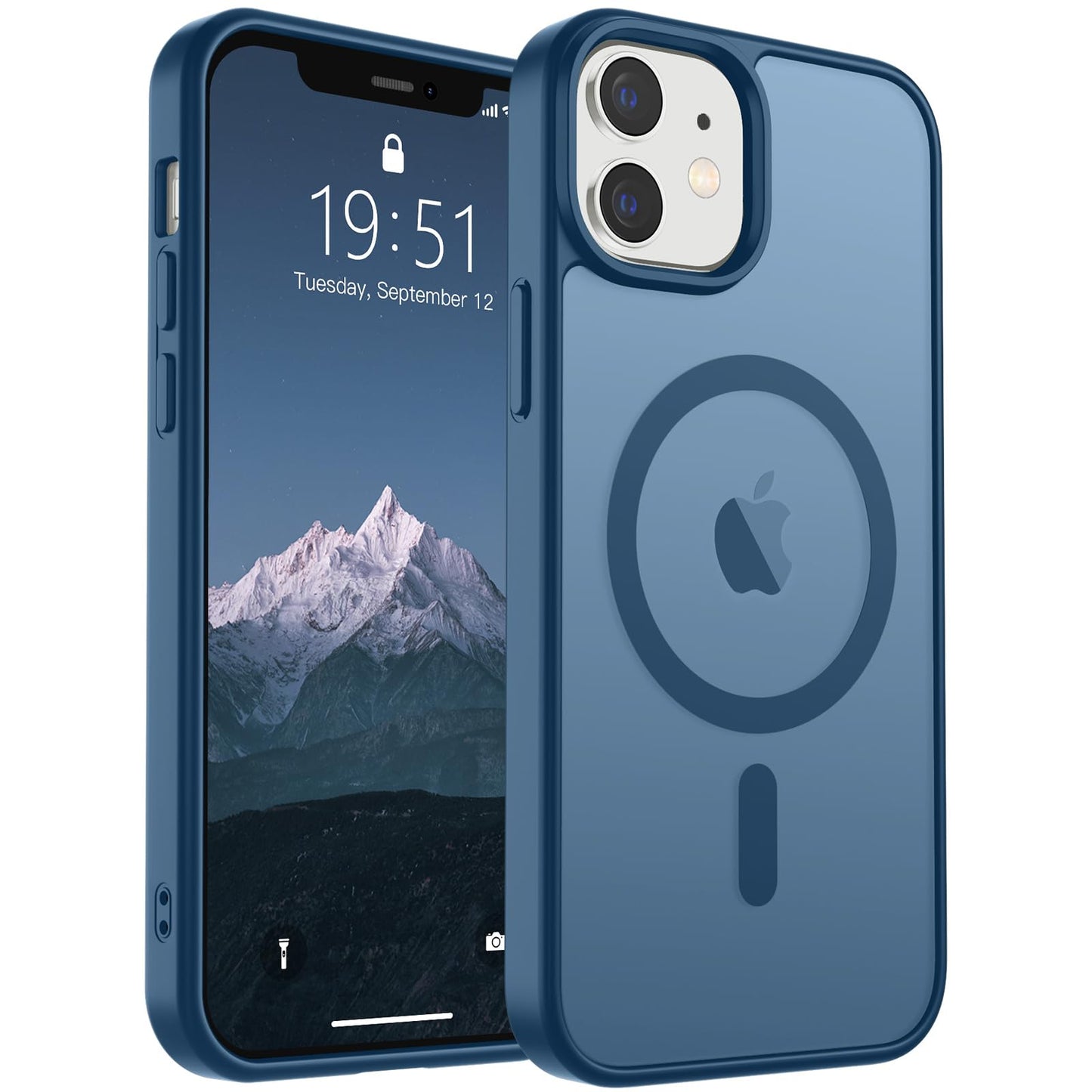 SUPFINE Magnetic for iPhone 16e Case 2025 (Compatible with MagSafe)(Military Grade Drop Protection) Slim Translucent Matte Shockproof with Anti-Fingerprint Phone Case,Black