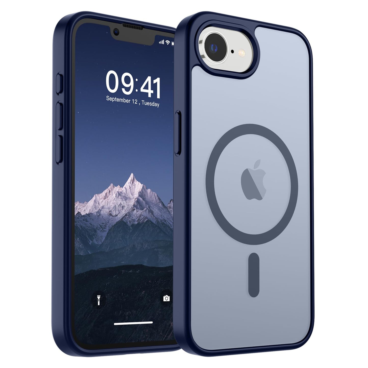 SUPFINE Magnetic for iPhone 16e Case 2025 (Compatible with MagSafe)(Military Grade Drop Protection) Slim Translucent Matte Shockproof with Anti-Fingerprint Phone Case,Black