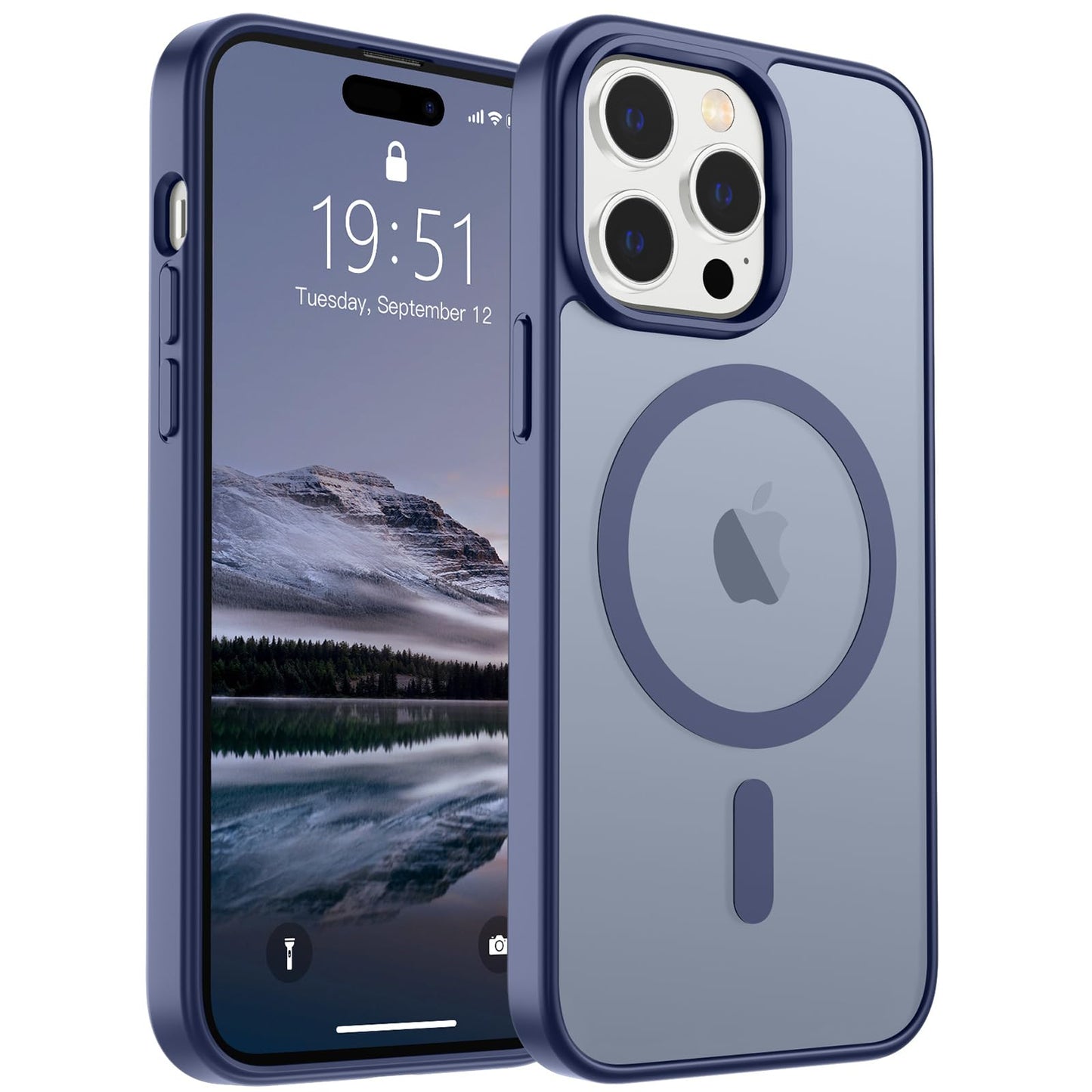 SUPFINE Magnetic for iPhone 16e Case 2025 (Compatible with MagSafe)(Military Grade Drop Protection) Slim Translucent Matte Shockproof with Anti-Fingerprint Phone Case,Black