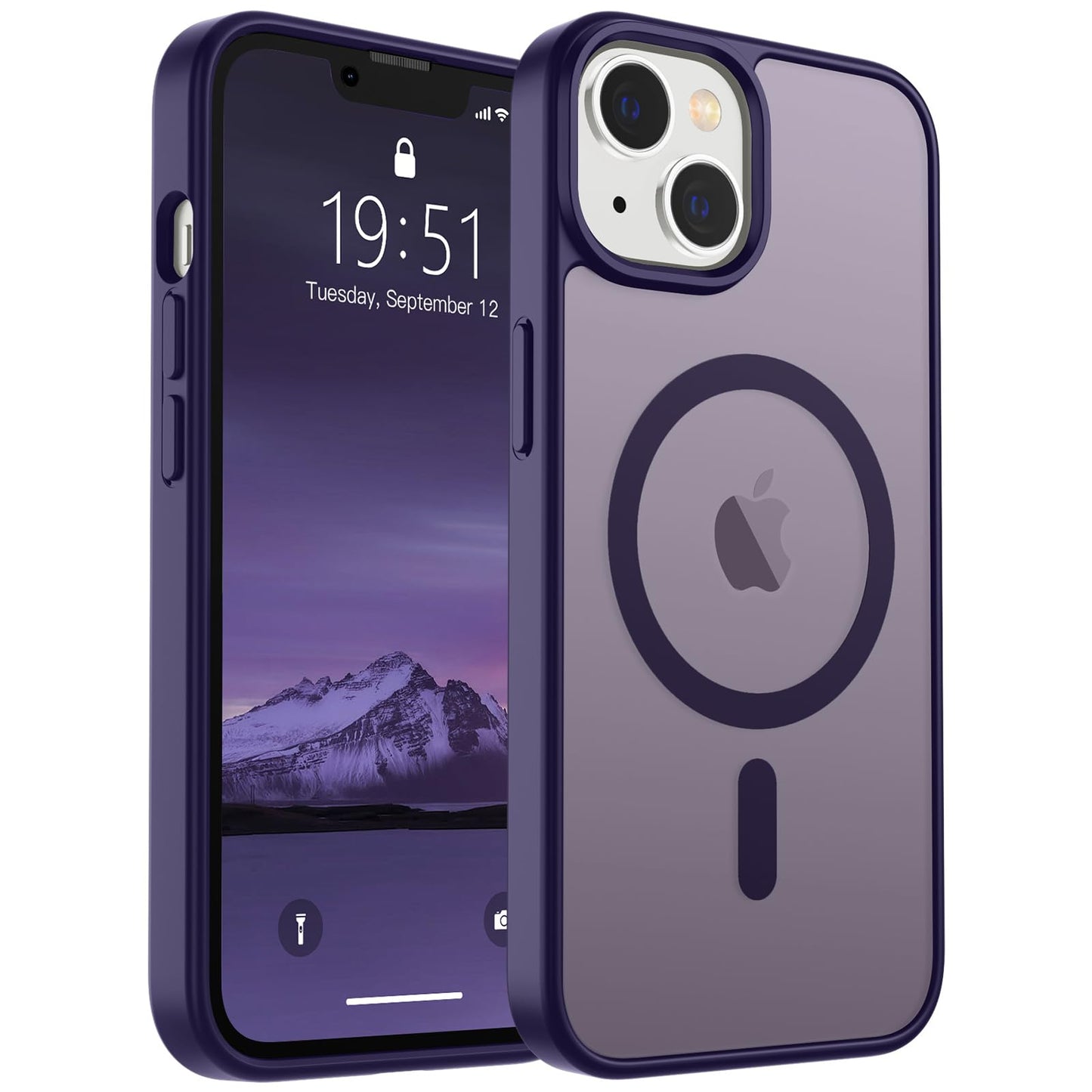 SUPFINE Magnetic for iPhone 16e Case 2025 (Compatible with MagSafe)(Military Grade Drop Protection) Slim Translucent Matte Shockproof with Anti-Fingerprint Phone Case,Black