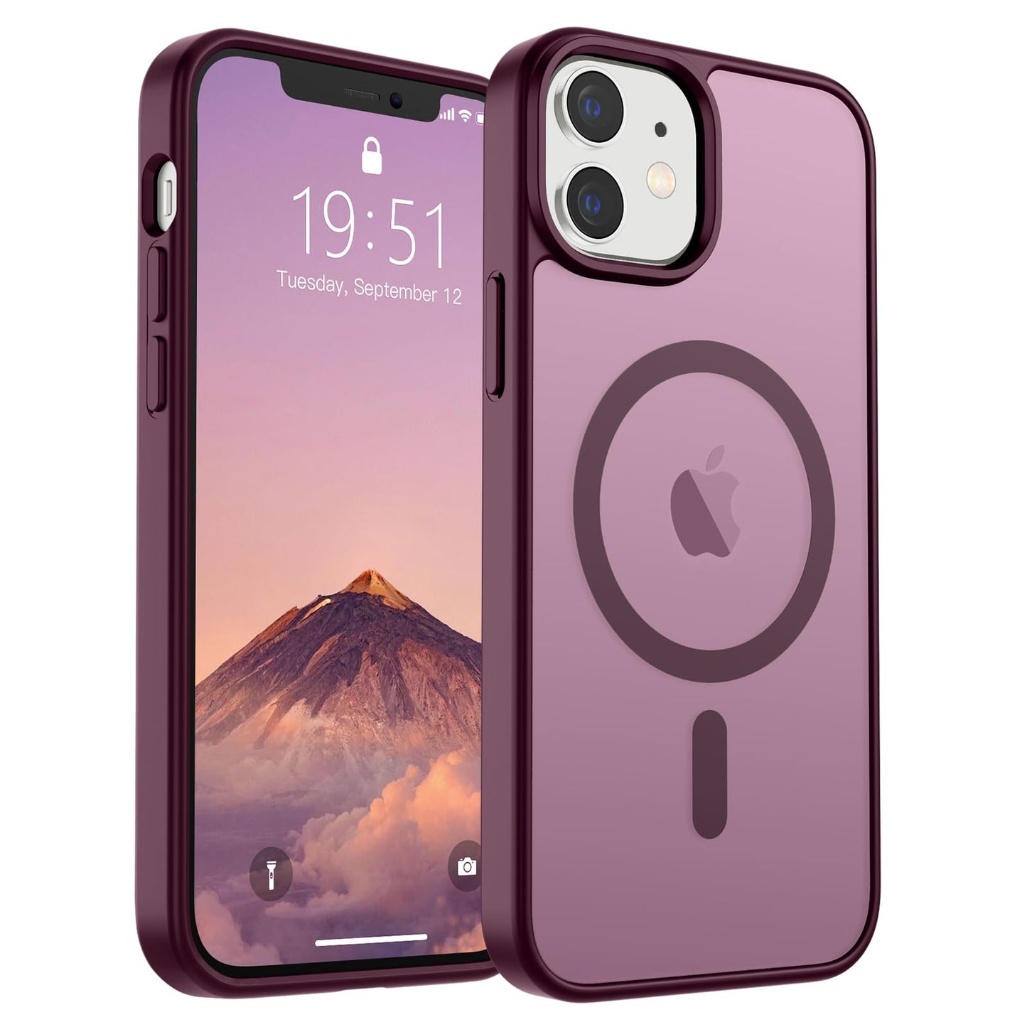 SUPFINE Magnetic for iPhone 16e Case 2025 (Compatible with MagSafe)(Military Grade Drop Protection) Slim Translucent Matte Shockproof with Anti-Fingerprint Phone Case,Black