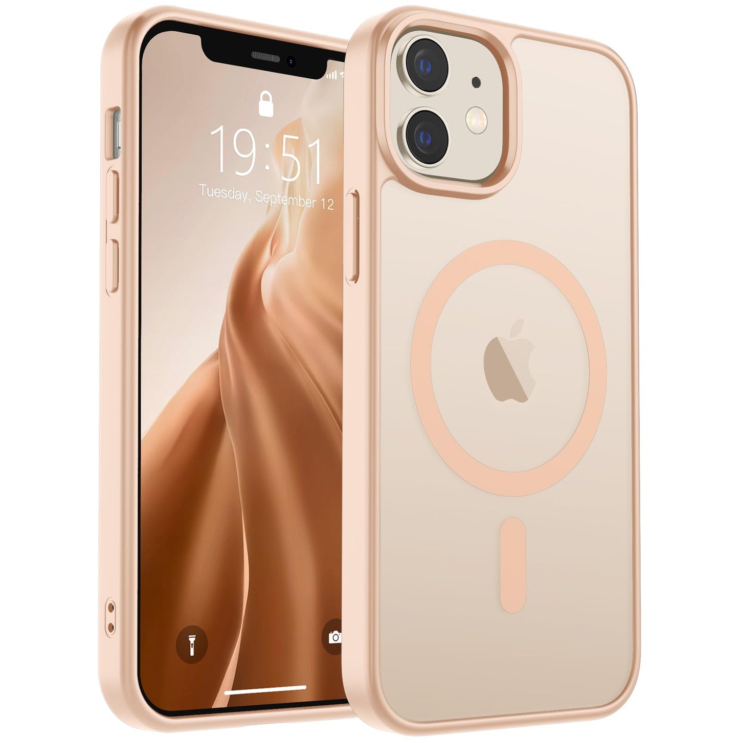 SUPFINE Magnetic for iPhone 16e Case 2025 (Compatible with MagSafe)(Military Grade Drop Protection) Slim Translucent Matte Shockproof with Anti-Fingerprint Phone Case,Black