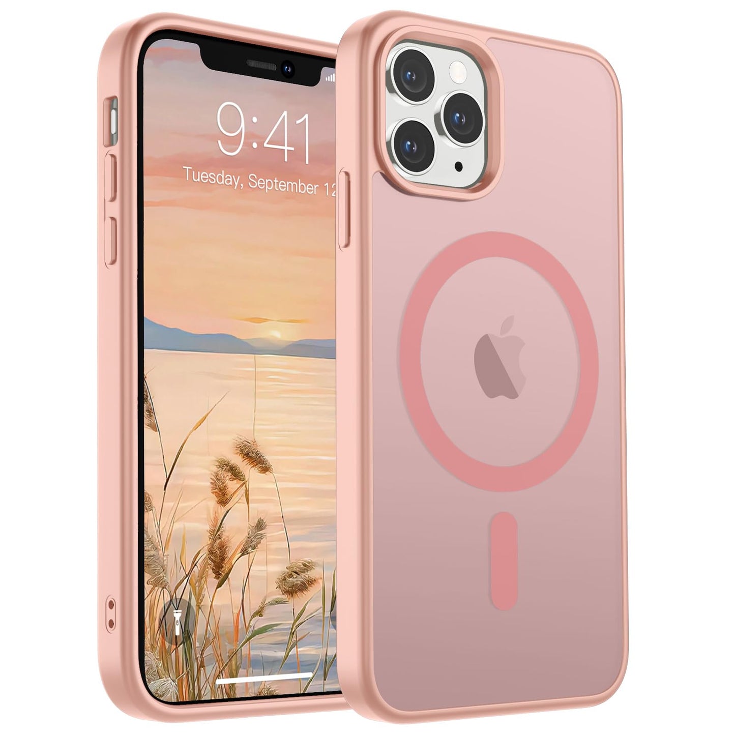 SUPFINE Magnetic for iPhone 16e Case 2025 (Compatible with MagSafe)(Military Grade Drop Protection) Slim Translucent Matte Shockproof with Anti-Fingerprint Phone Case,Black
