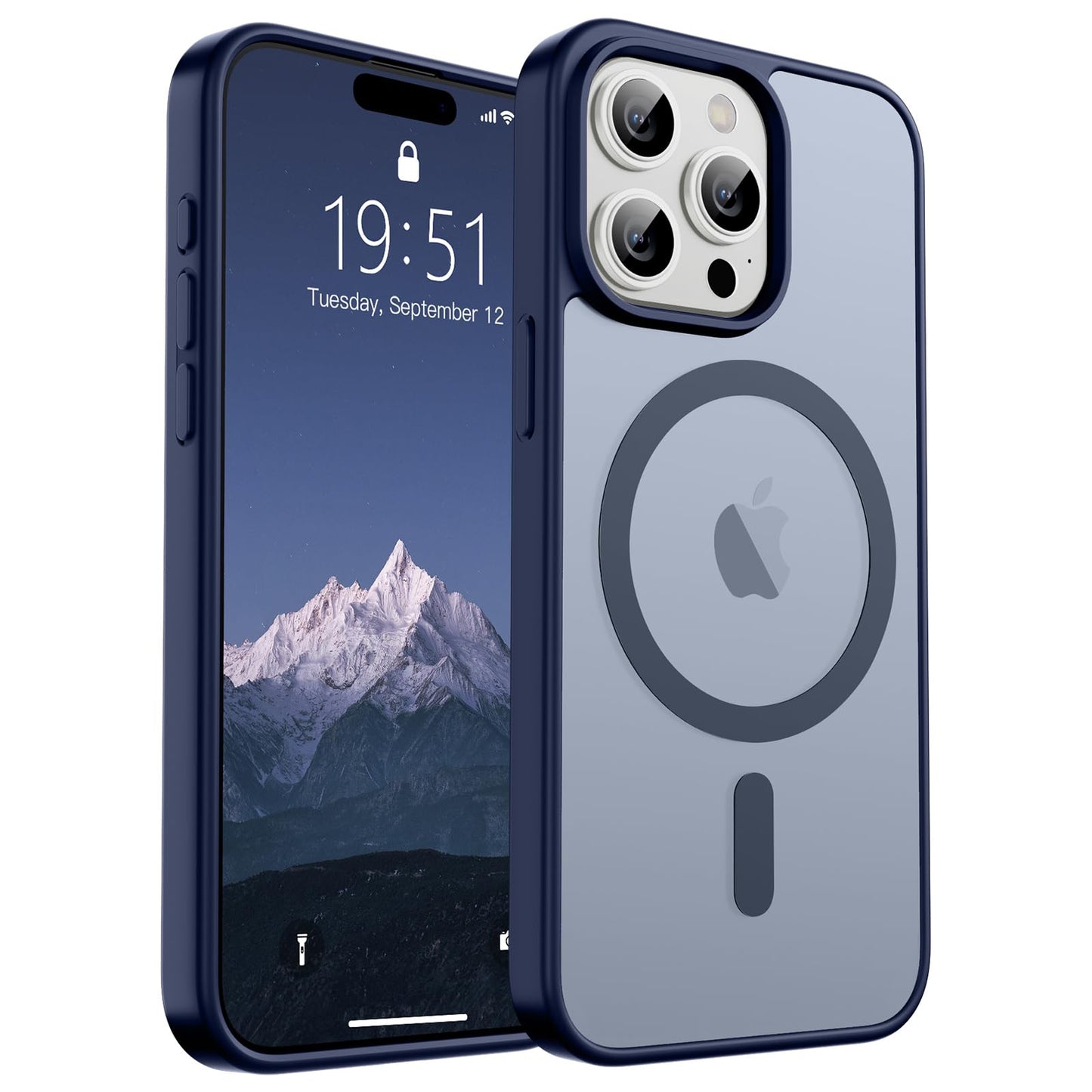 SUPFINE Magnetic for iPhone 16e Case 2025 (Compatible with MagSafe)(Military Grade Drop Protection) Slim Translucent Matte Shockproof with Anti-Fingerprint Phone Case,Black