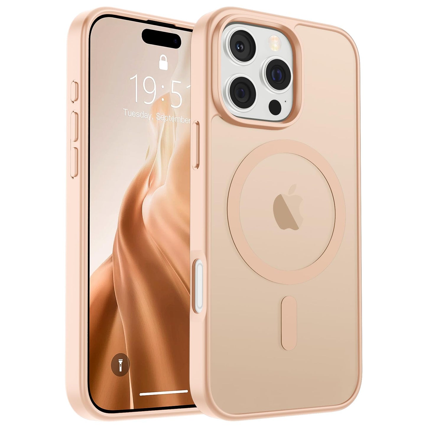 SUPFINE Magnetic for iPhone 16e Case 2025 (Compatible with MagSafe)(Military Grade Drop Protection) Slim Translucent Matte Shockproof with Anti-Fingerprint Phone Case,Black