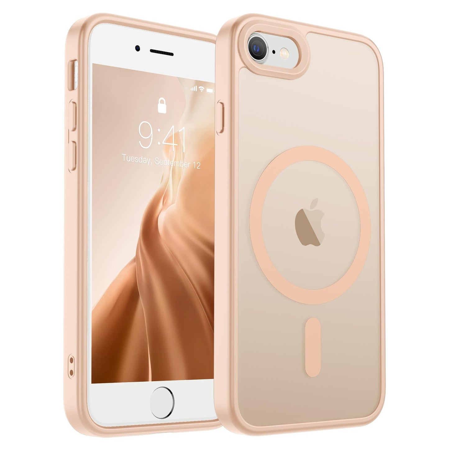 SUPFINE Magnetic for iPhone 16e Case 2025 (Compatible with MagSafe)(Military Grade Drop Protection) Slim Translucent Matte Shockproof with Anti-Fingerprint Phone Case,Black