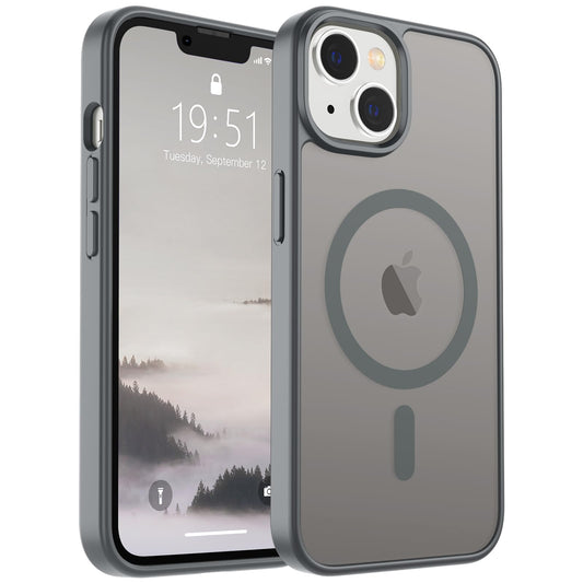 SUPFINE Magnetic for iPhone 16e Case 2025 (Compatible with MagSafe)(Military Grade Drop Protection) Slim Translucent Matte Shockproof with Anti-Fingerprint Phone Case,Black