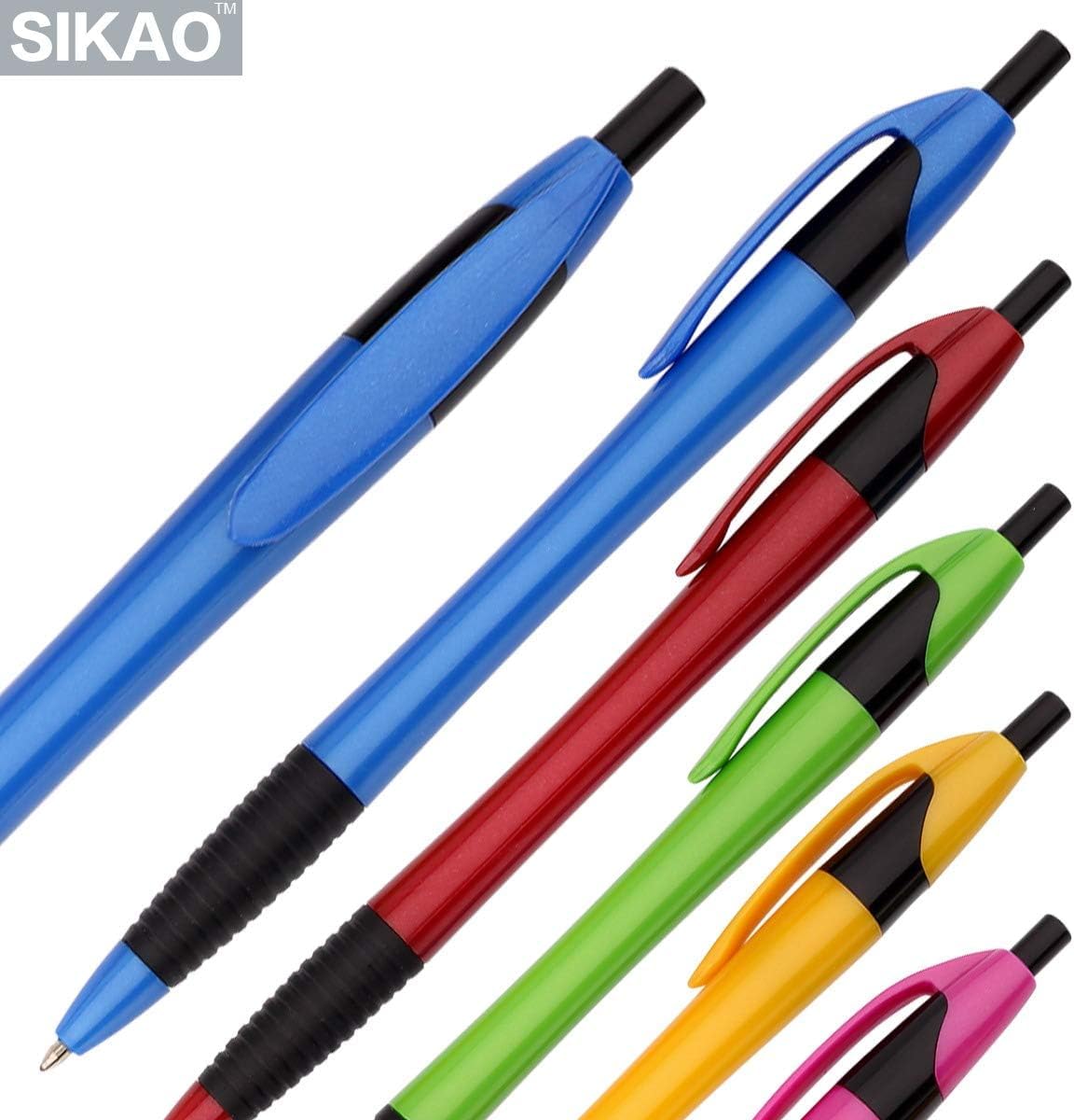 Pens Bulk, 60Pack Gripped Slimster Bulk Pens Ballpoint Smooth Writing Pens No Smear, Retractable Pens Black Ink 1.0mm, Wholesale Click Pens, Server Pens, School Office Supplies
