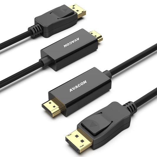4K DisplayPort to HDMI 6 Feet Gold-Plated Cable, Uni-Directional DP 1.2 Computer to HDMI 1.4 Screen DisplayPort to HDMI Adapter Male to Male Black