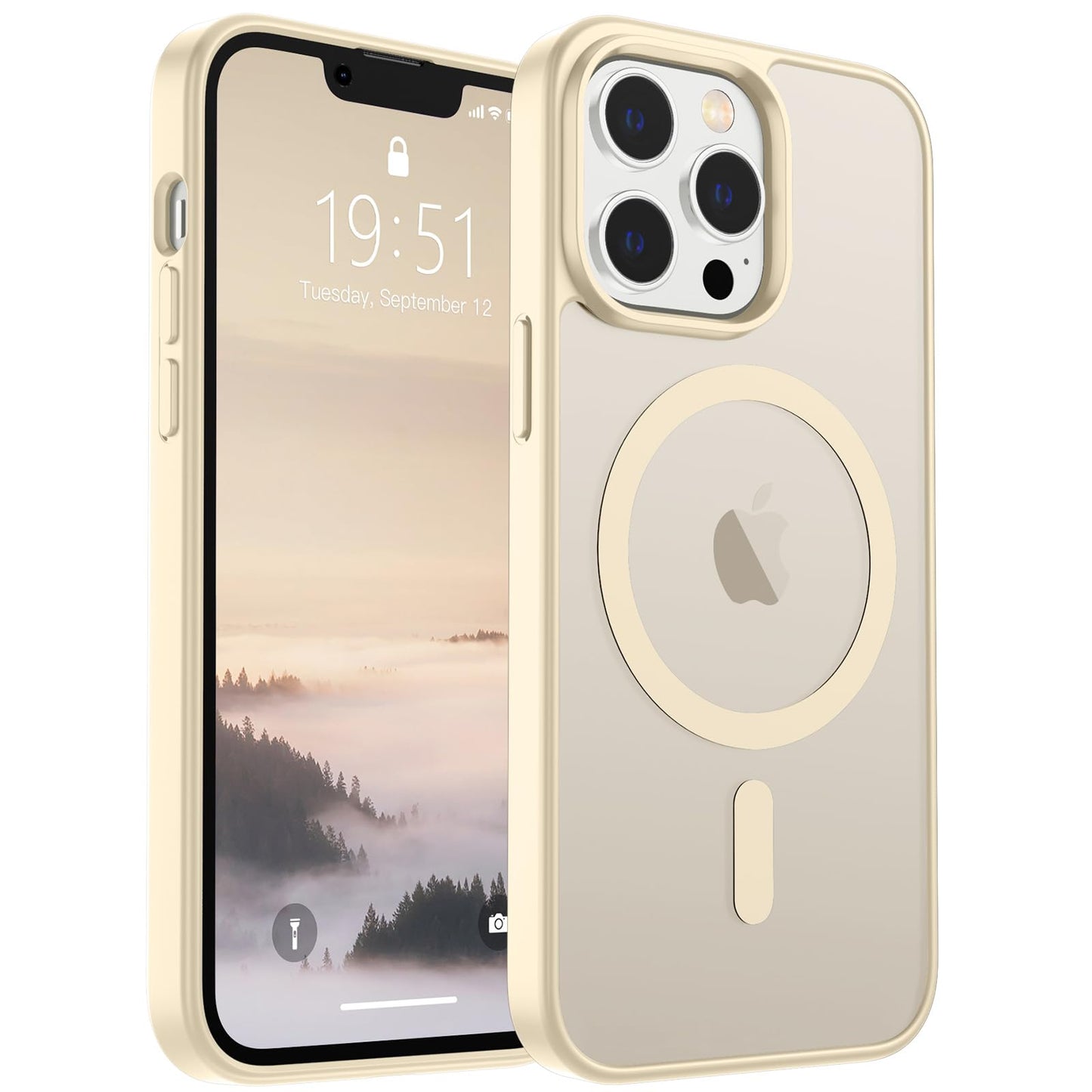 SUPFINE Magnetic for iPhone 16e Case 2025 (Compatible with MagSafe)(Military Grade Drop Protection) Slim Translucent Matte Shockproof with Anti-Fingerprint Phone Case,Black