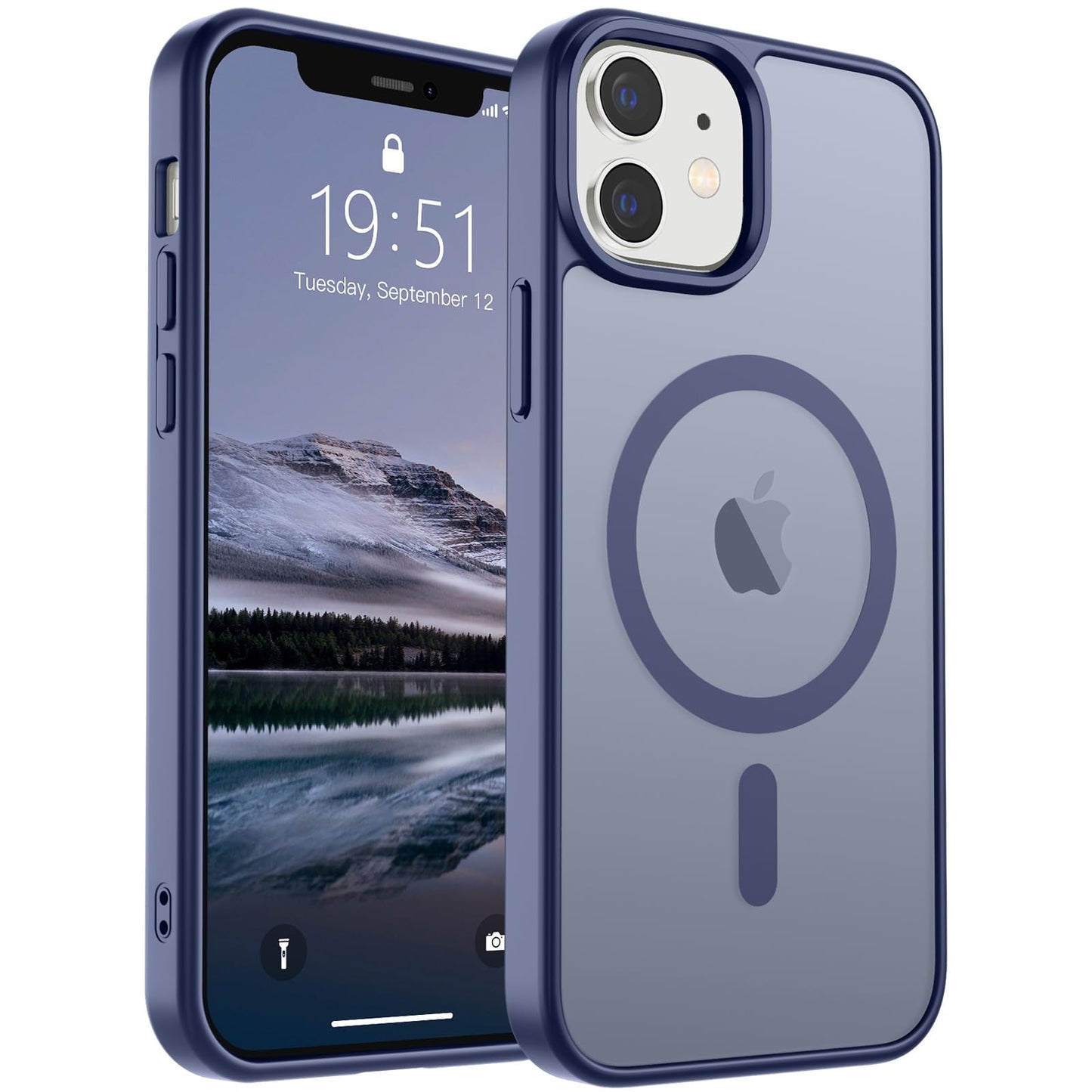 SUPFINE Magnetic for iPhone 16e Case 2025 (Compatible with MagSafe)(Military Grade Drop Protection) Slim Translucent Matte Shockproof with Anti-Fingerprint Phone Case,Black