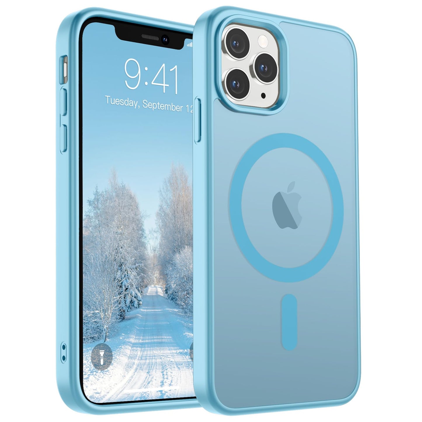 SUPFINE Magnetic for iPhone 16e Case 2025 (Compatible with MagSafe)(Military Grade Drop Protection) Slim Translucent Matte Shockproof with Anti-Fingerprint Phone Case,Black