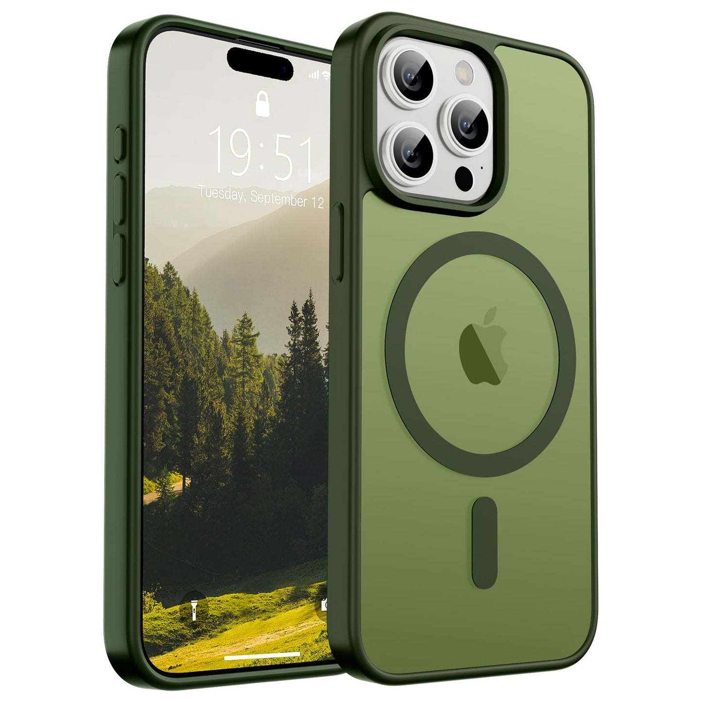 SUPFINE Magnetic for iPhone 16e Case 2025 (Compatible with MagSafe)(Military Grade Drop Protection) Slim Translucent Matte Shockproof with Anti-Fingerprint Phone Case,Black