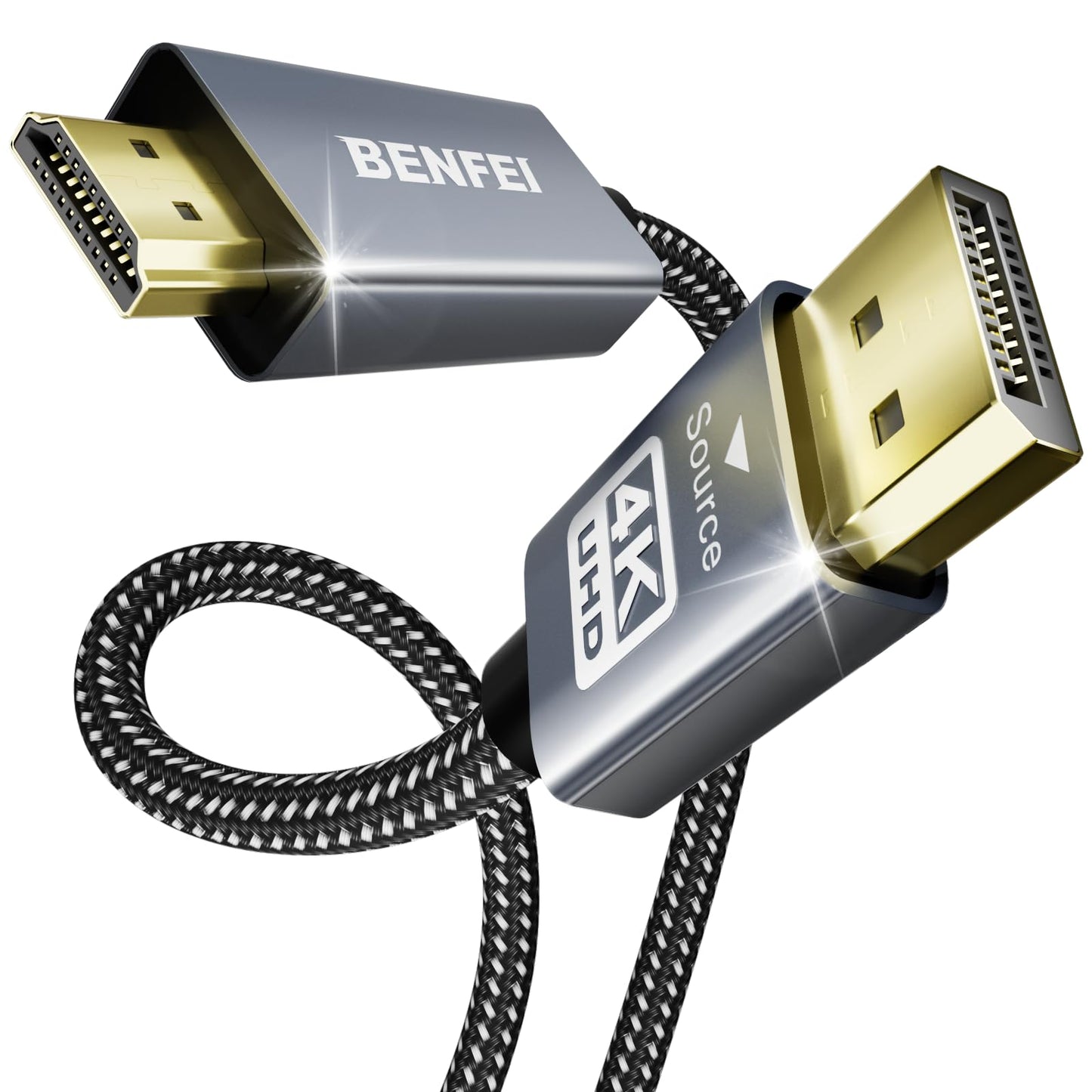 BENFEI 4K DisplayPort to HDMI Cable 1.8M, Uni-Directional DisplayPort to HDMI Cable Gold Plated Cord for Lenovo, HP, ASUS, Dell and Other Brands