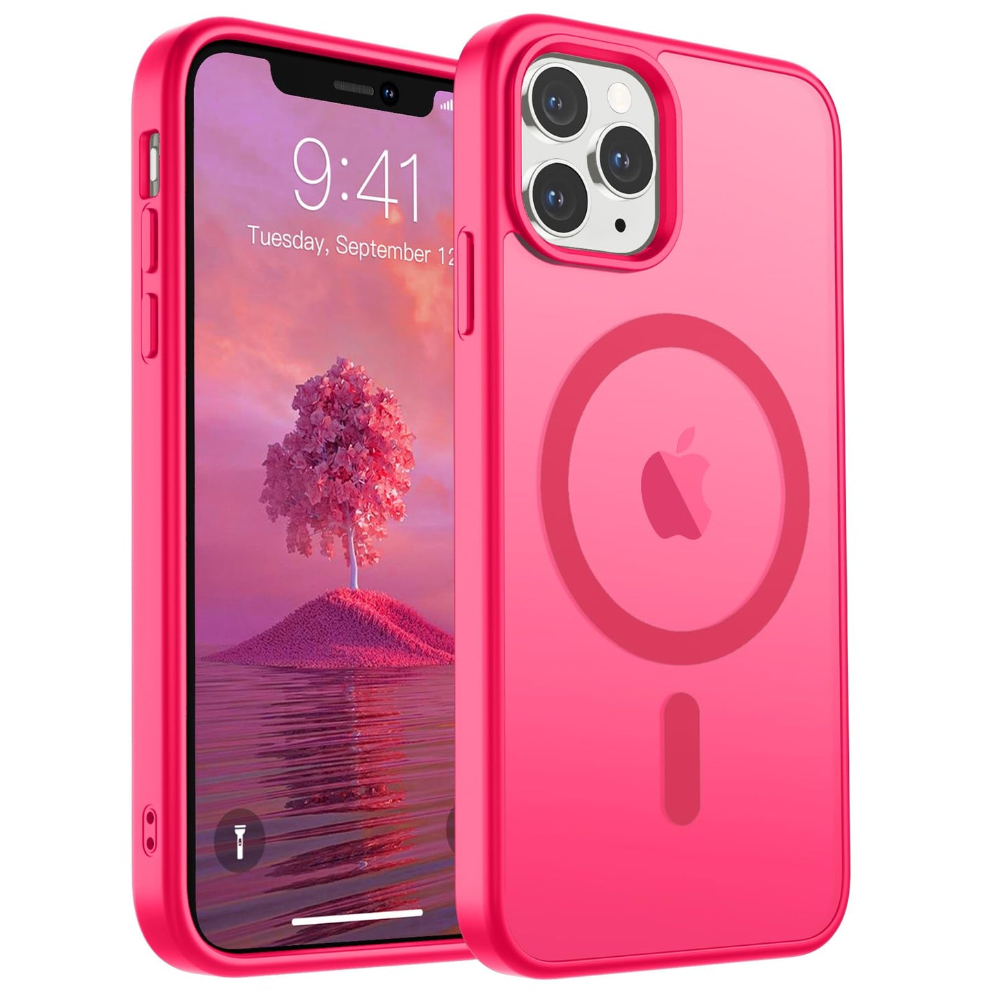 SUPFINE Magnetic for iPhone 16e Case 2025 (Compatible with MagSafe)(Military Grade Drop Protection) Slim Translucent Matte Shockproof with Anti-Fingerprint Phone Case,Black