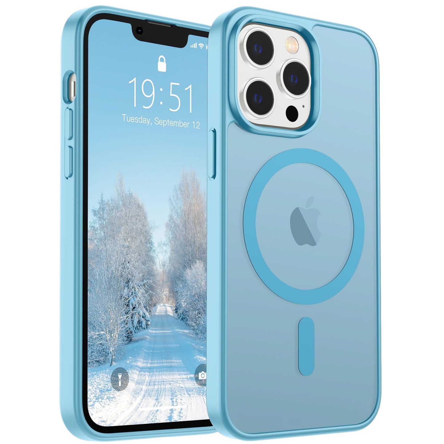 SUPFINE Magnetic for iPhone 16e Case 2025 (Compatible with MagSafe)(Military Grade Drop Protection) Slim Translucent Matte Shockproof with Anti-Fingerprint Phone Case,Black