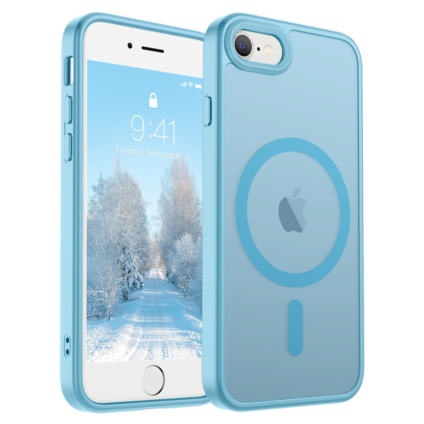 SUPFINE Magnetic for iPhone 16e Case 2025 (Compatible with MagSafe)(Military Grade Drop Protection) Slim Translucent Matte Shockproof with Anti-Fingerprint Phone Case,Black