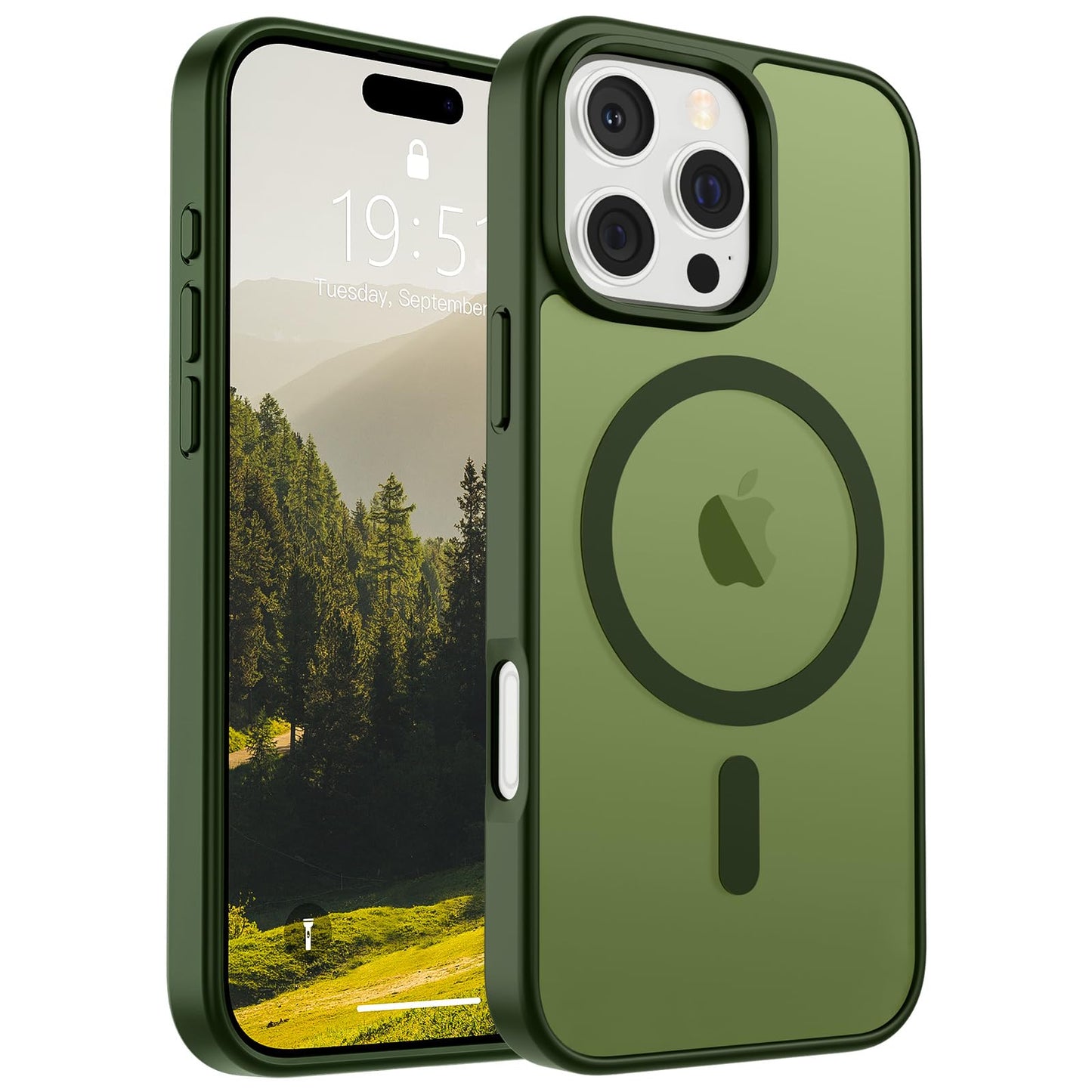SUPFINE Magnetic for iPhone 16e Case 2025 (Compatible with MagSafe)(Military Grade Drop Protection) Slim Translucent Matte Shockproof with Anti-Fingerprint Phone Case,Black