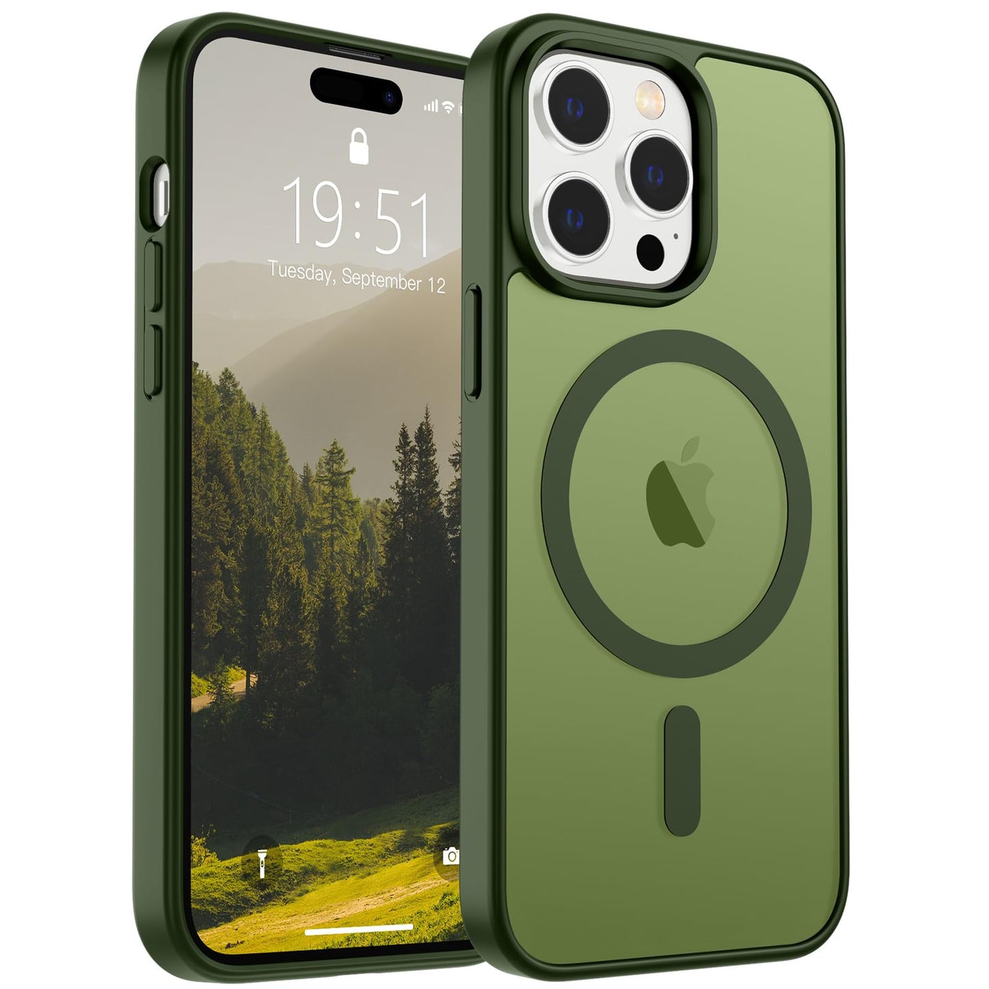 SUPFINE Magnetic for iPhone 16e Case 2025 (Compatible with MagSafe)(Military Grade Drop Protection) Slim Translucent Matte Shockproof with Anti-Fingerprint Phone Case,Black