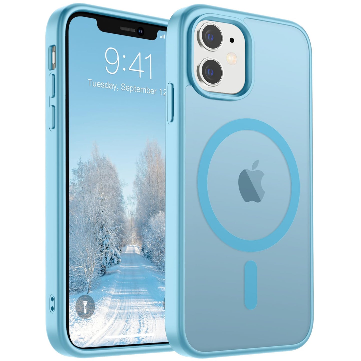 SUPFINE Magnetic for iPhone 16e Case 2025 (Compatible with MagSafe)(Military Grade Drop Protection) Slim Translucent Matte Shockproof with Anti-Fingerprint Phone Case,Black