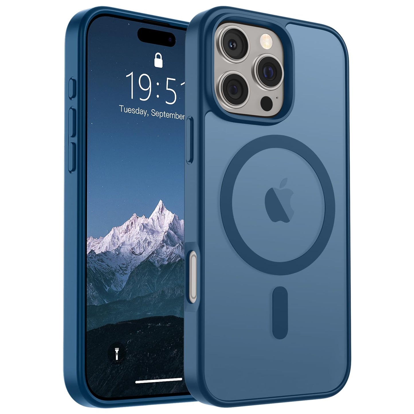 SUPFINE Magnetic for iPhone 16e Case 2025 (Compatible with MagSafe)(Military Grade Drop Protection) Slim Translucent Matte Shockproof with Anti-Fingerprint Phone Case,Black