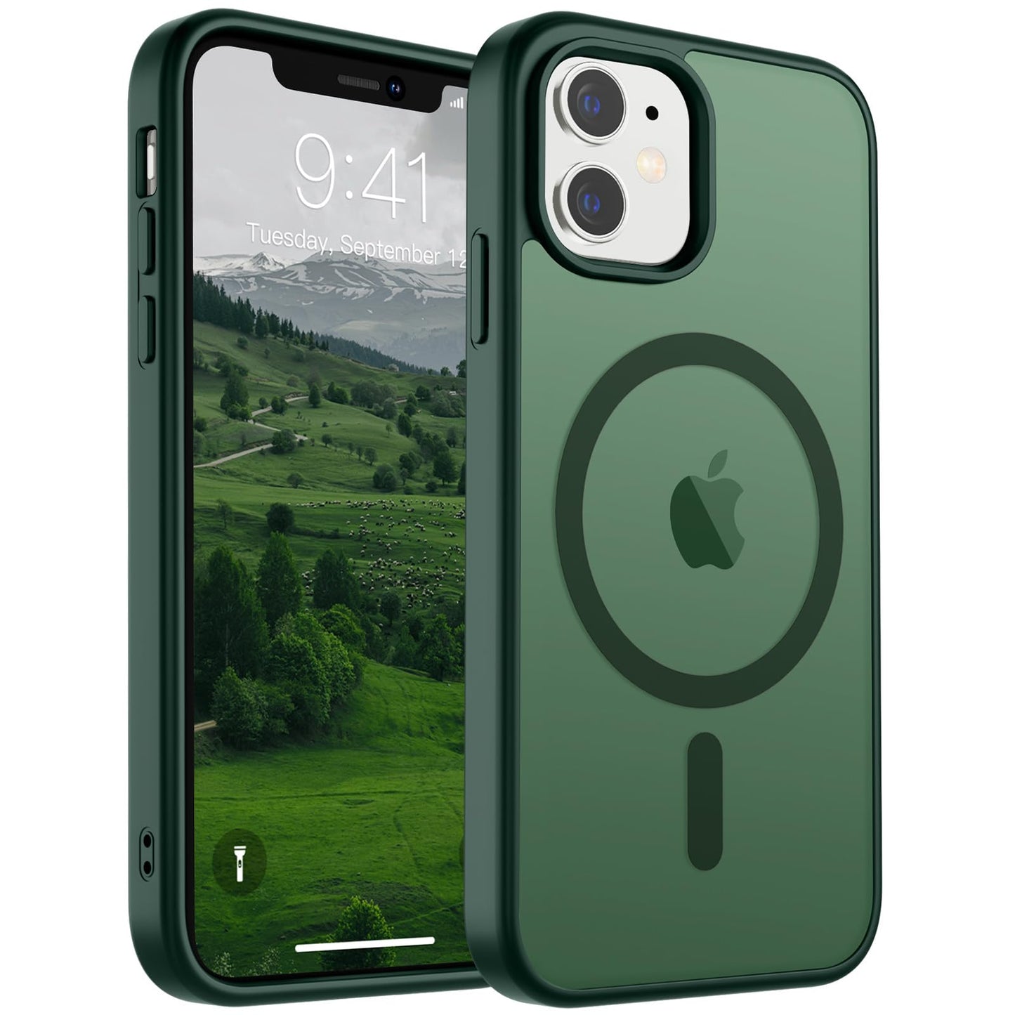 SUPFINE Magnetic for iPhone 16e Case 2025 (Compatible with MagSafe)(Military Grade Drop Protection) Slim Translucent Matte Shockproof with Anti-Fingerprint Phone Case,Black