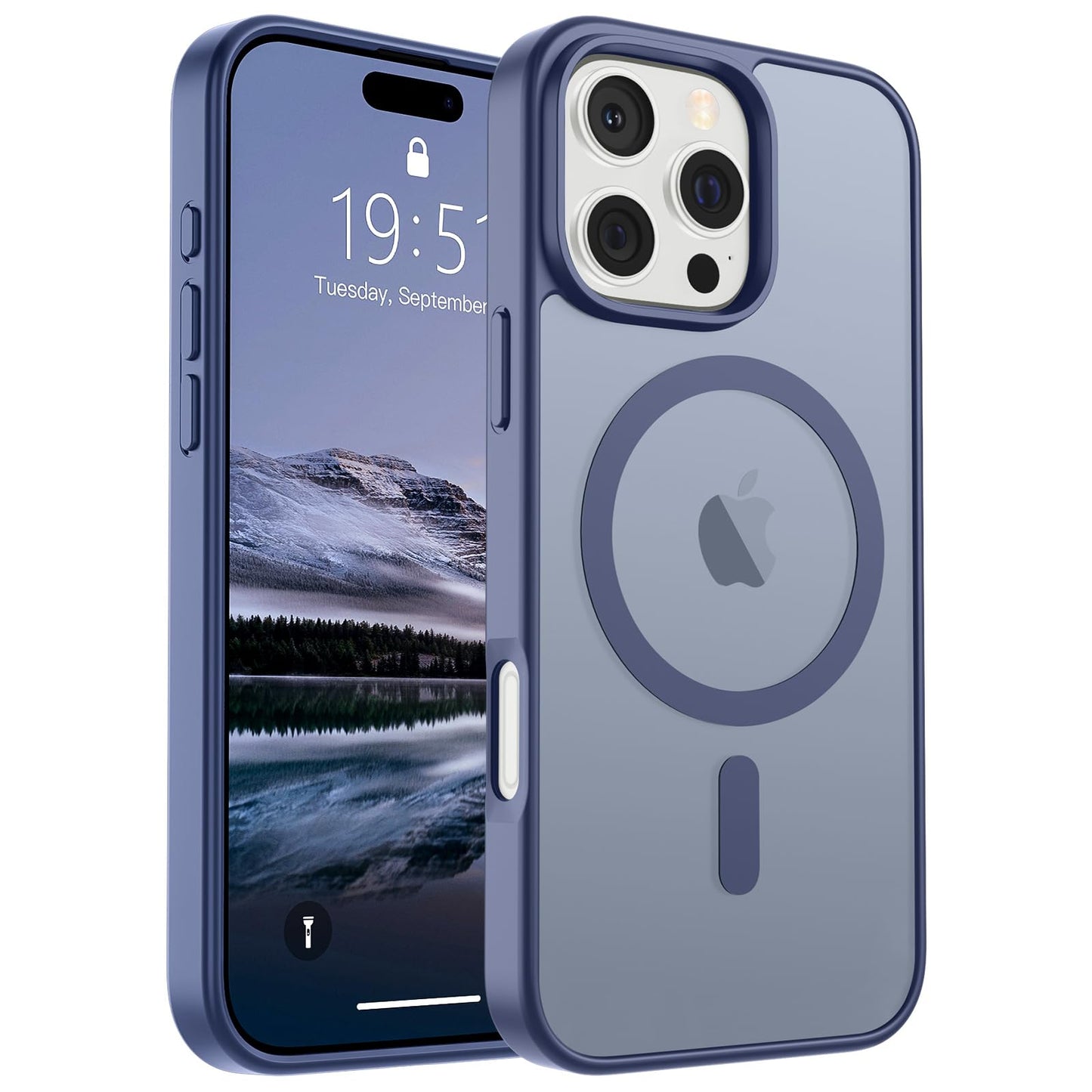 SUPFINE Magnetic for iPhone 16e Case 2025 (Compatible with MagSafe)(Military Grade Drop Protection) Slim Translucent Matte Shockproof with Anti-Fingerprint Phone Case,Black