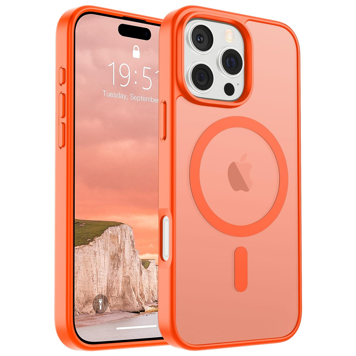 SUPFINE Magnetic for iPhone 16e Case 2025 (Compatible with MagSafe)(Military Grade Drop Protection) Slim Translucent Matte Shockproof with Anti-Fingerprint Phone Case,Black