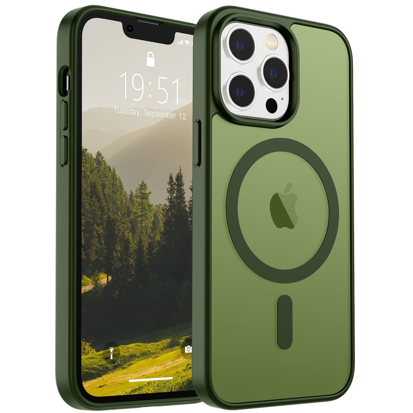 SUPFINE Magnetic for iPhone 16e Case 2025 (Compatible with MagSafe)(Military Grade Drop Protection) Slim Translucent Matte Shockproof with Anti-Fingerprint Phone Case,Black